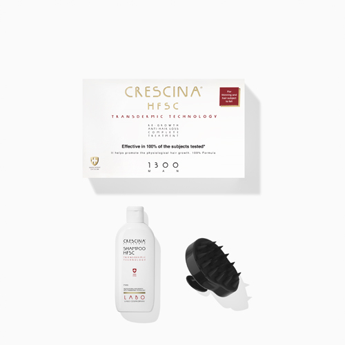 Crescina Transdermic HFSC Complete Man Promo Pack + Crescina shampoo + Συσκευή μασάζ